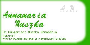annamaria muszka business card