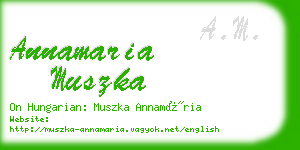 annamaria muszka business card